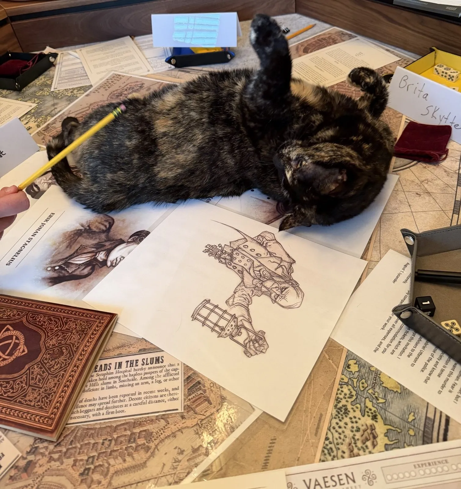 Yoshi among Vaesen session prep materials