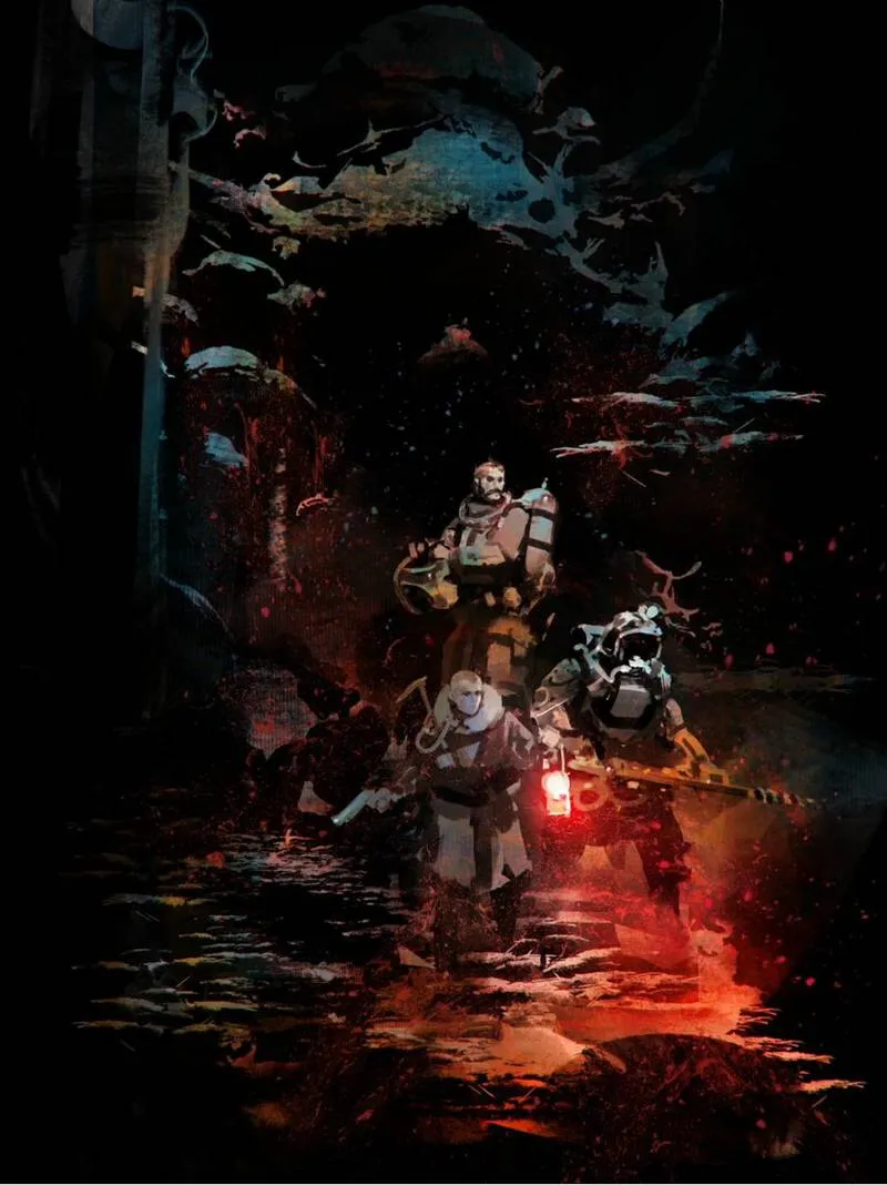 Members of an Explorers Guild crew from Coriolis: The Great Dark