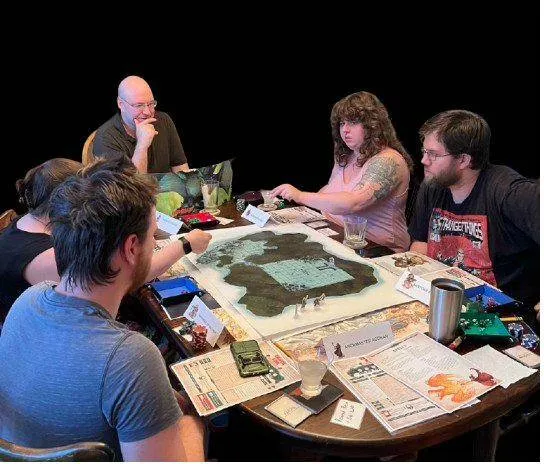 A Dragonbane session at the table
